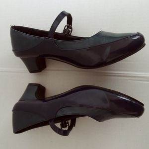Angel Steps Mary Jane Shoes Women's Size 9.5 WW Navy